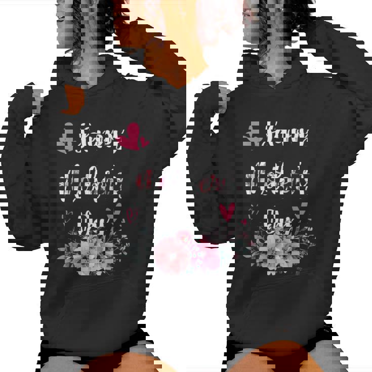 Happy Mother's Day 2024 Cute Floral For Mom Grandma Women Hoodie