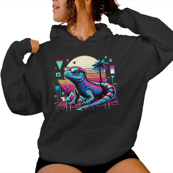 Hombres Y Es Y Niñosintage Retro Lizard Lover Sudadera con capucha para mujer