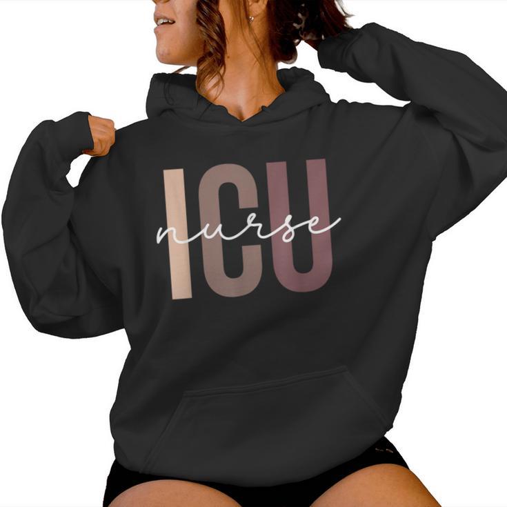 Icu Registered Nurse Intensive Care Unit Rn Staff Icu Nurse Women Hoodie