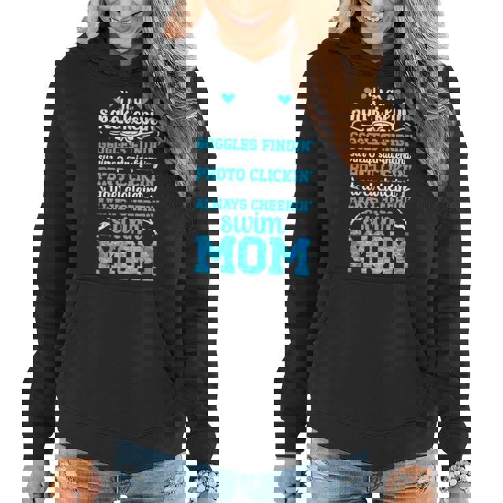 I'm A Swim Mom Of A Swimmer Mom Swimming Mother Swim Mama Women Hoodie