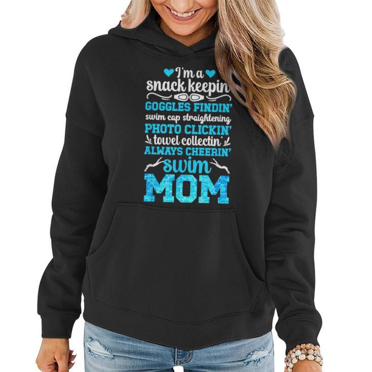 I'm A Swim Mom Of A Swimmer Mom Swimming Mother Swim Mama Women Hoodie