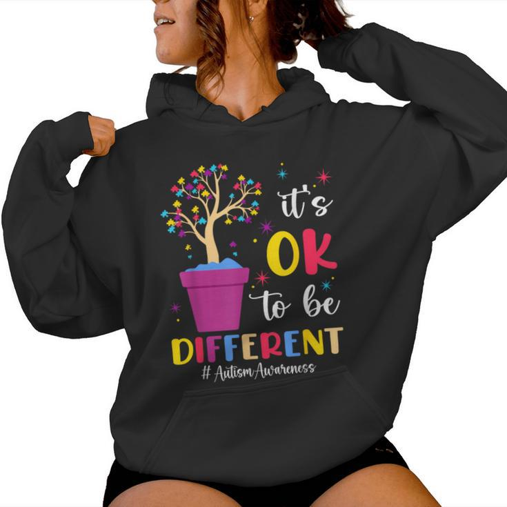 It's Ok To Be Different Plant Pot Autism Awareness Women Hoodie