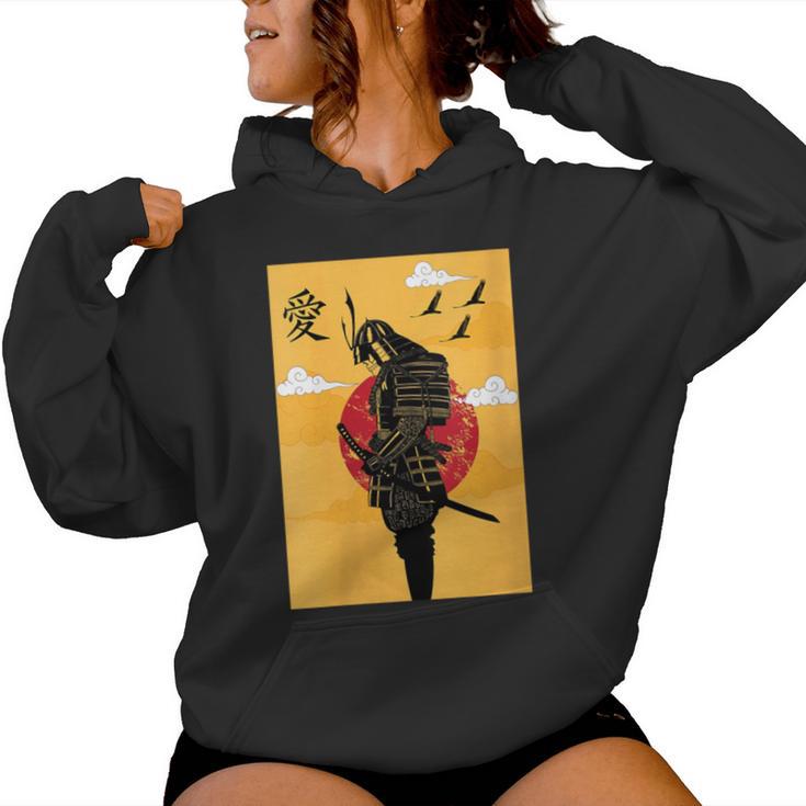 Japanese Ghost Samurai Vintage Fighter Women Hoodie