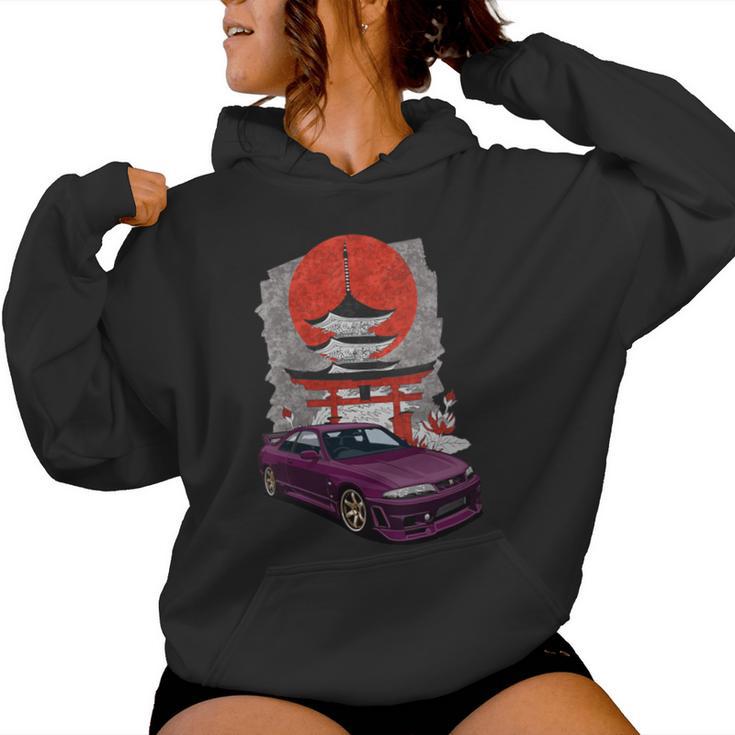 Jdm Skyline R33 Car Tuning Japan Shinto Shrine Drift Women Hoodie