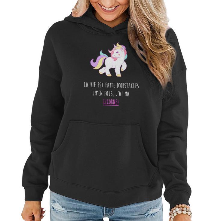 Jm'en Fous J'ai Ma Licorne Sweat à capuche femme