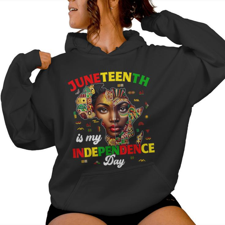 Junenth Is My Independence Day Pride African Womens Women Hoodie