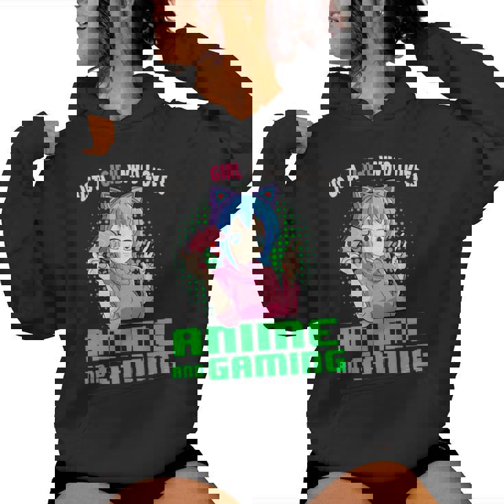 Just A Girl Who Loves Anime And Gaming Gamer Girl Women Hoodie