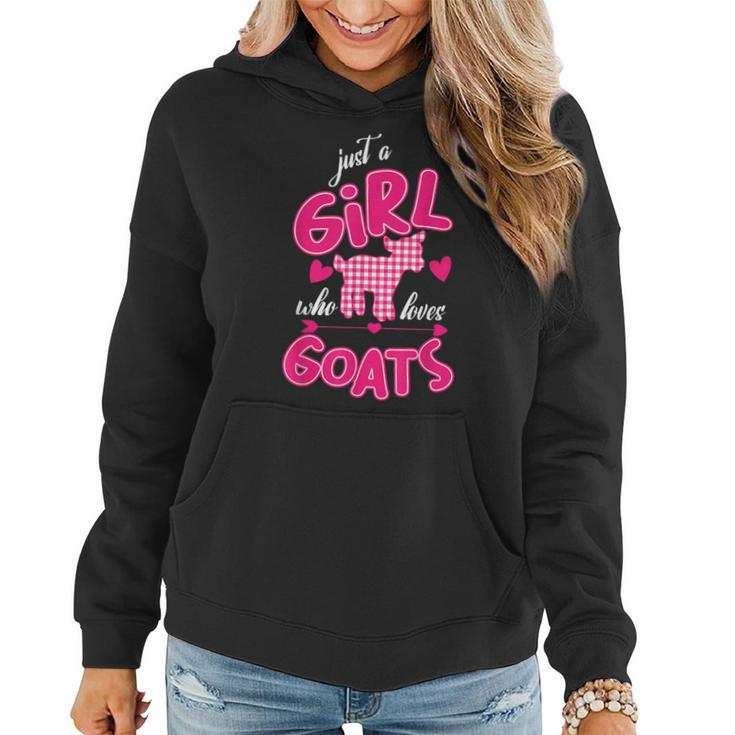 Just A Girl Who Loves Goats Love Arrow Women Hoodie
