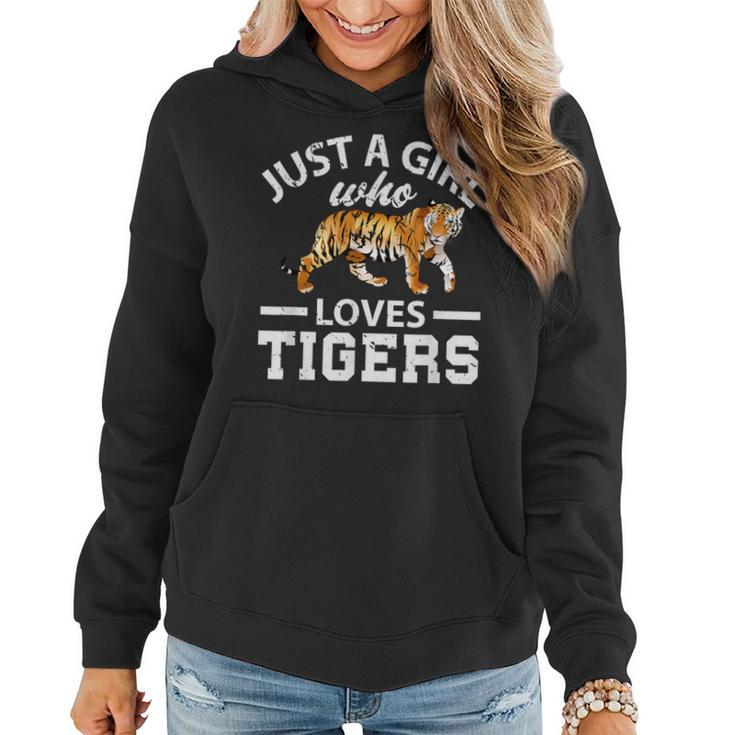 Just A Girl Who Loves Tiger Women Hoodie