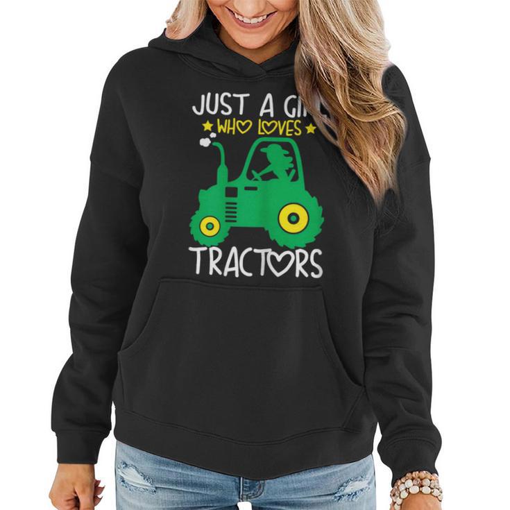 Just A Girl Who Loves Tractors Farm Lifestyle Lover Girls Women Hoodie