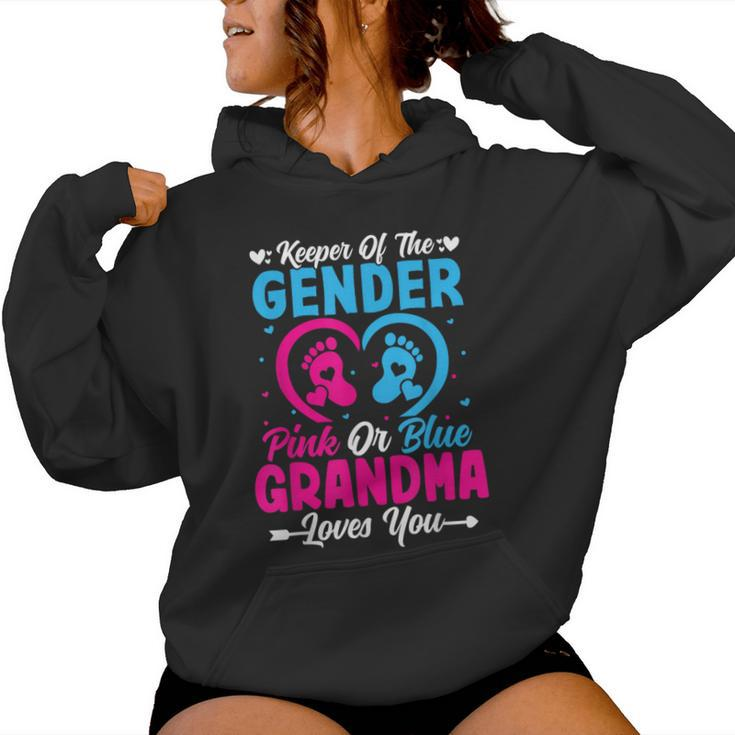 Keeper Of The Gender Grandma Loves You Baby Shower Family Women Hoodie