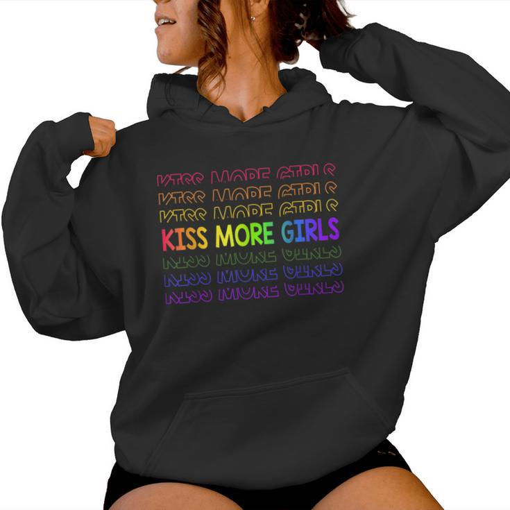 Kiss More Girls Rainbow Gay Pride Lgbt Month Women Hoodie