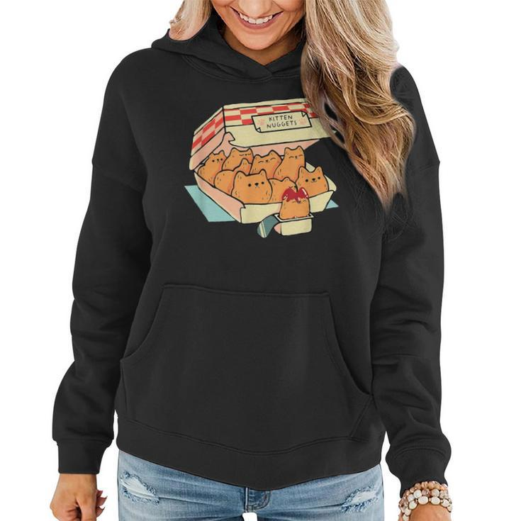 Kitten Nuggets Fast Food Cat And Chicken Nugget Lover Quote Women Hoodie