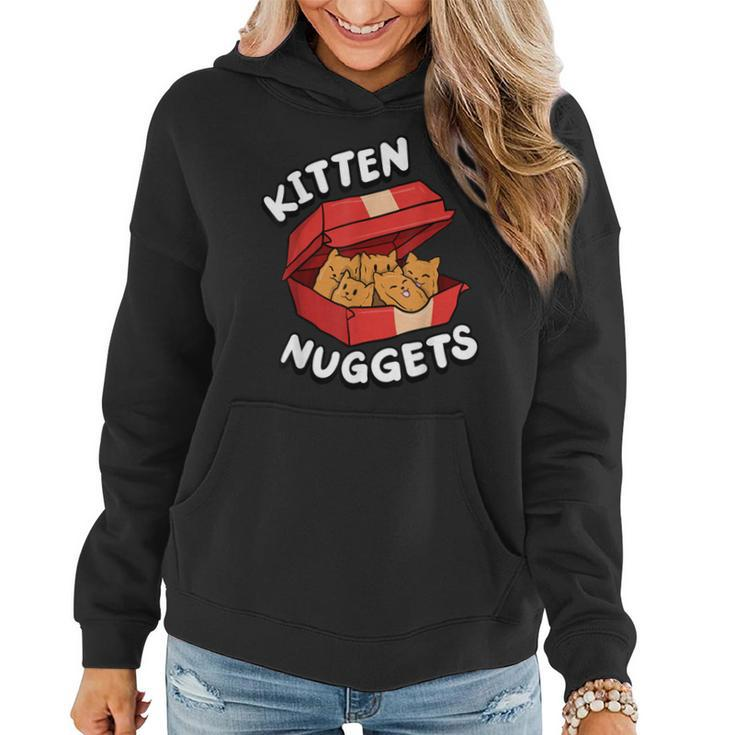 Kitten Nuggets Fried Chicken Lover Foodie Cute Cat Women Hoodie