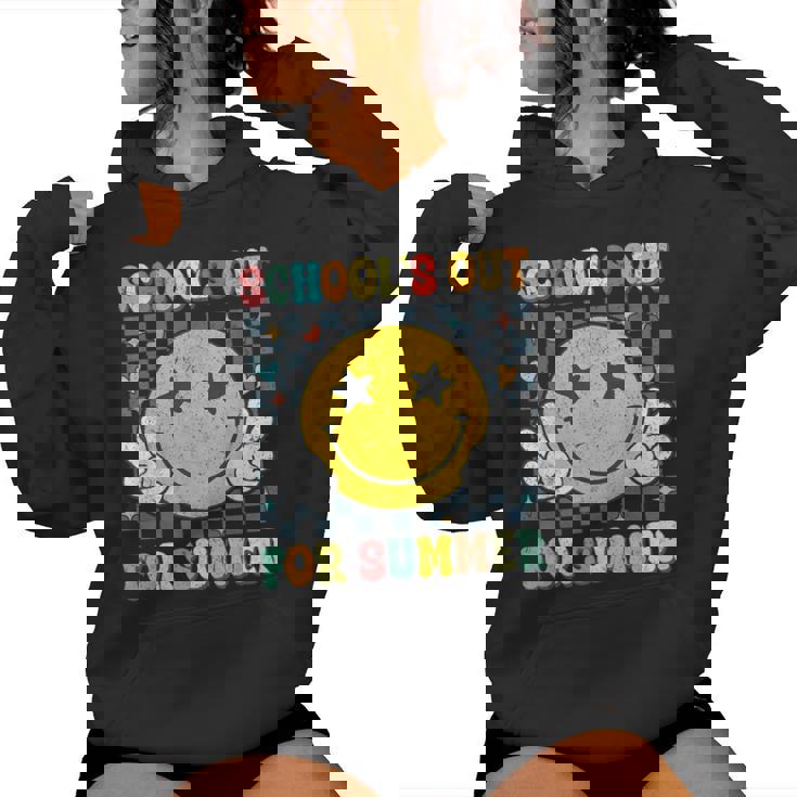 Last Day Of School Retro Schools Out For Summer Teacher Women Hoodie
