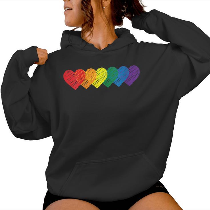 Lgbt Rainbow Heart Lgbtqia Gay Pride Rainbow Women Hoodie