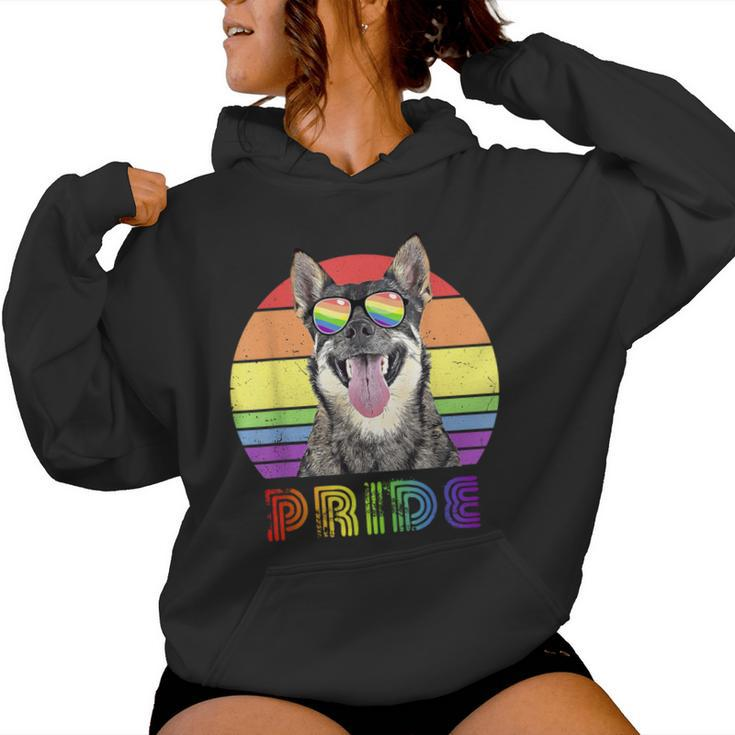 Lgbtq Swedish Vallhund Dog Rainbow Love Gay Pride Women Hoodie