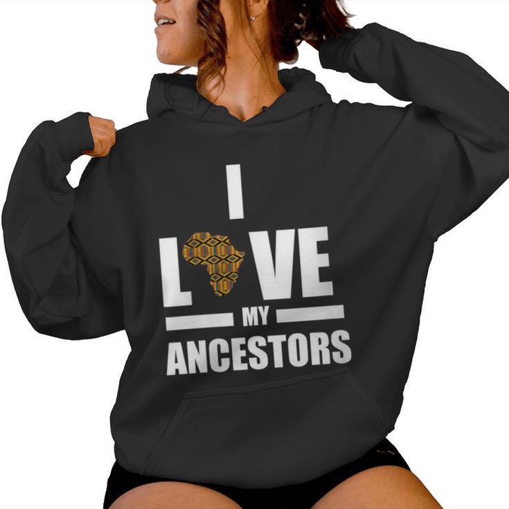 I Love My Ancestors Kente Pattern African Style Women Hoodie