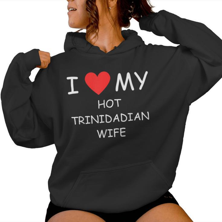 I Love My Hot Trinidadian Wife Cute Country Heart Women Hoodie