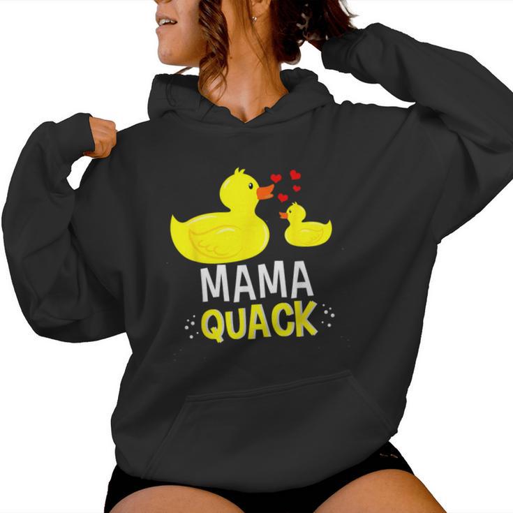 Mama Quack Yellow Duck Baby Shower For Mama Women Hoodie