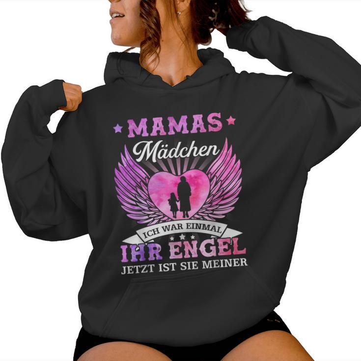 Mamas Girl Ich War Once Sein Angel Jetzt Ist Er Meiner S Kapuzenpullover für Damen