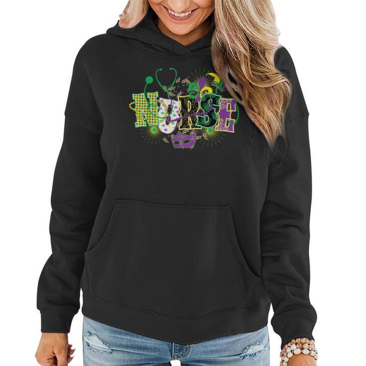 Mardi Gras Nurse Costume Carnival Party Rn Hospital Staff Women Hoodie