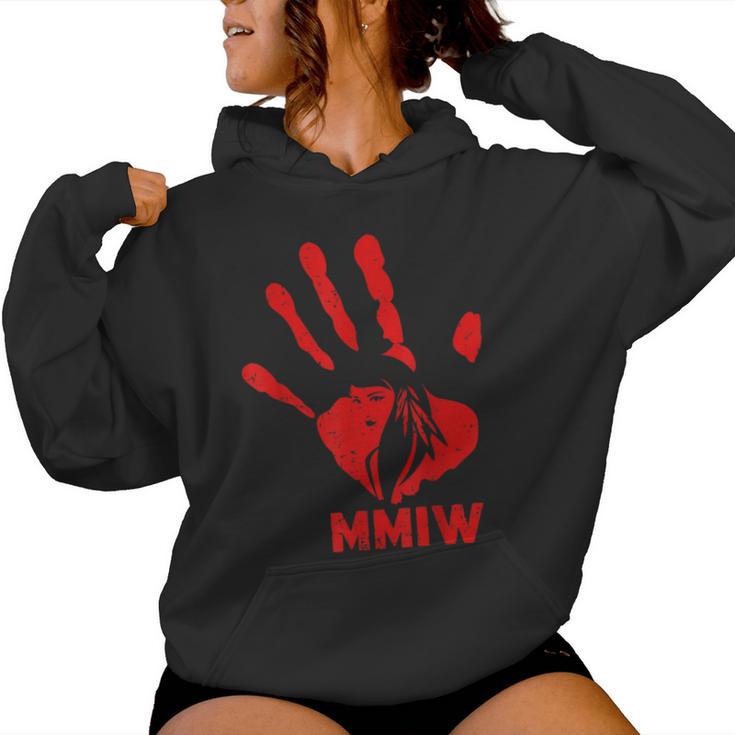 Mmiw Missing Murdered Indigenous Sisters Red Handprint Women Hoodie