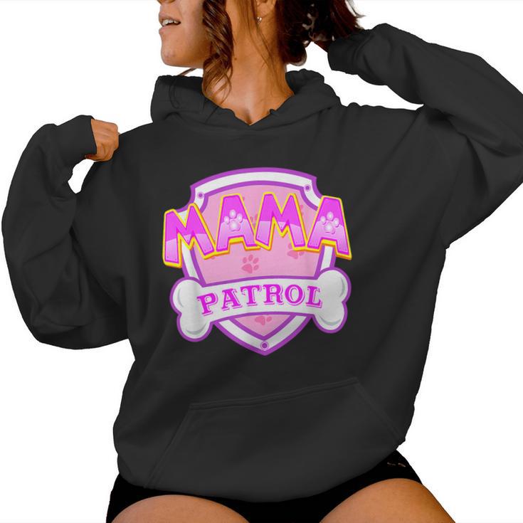 Mom Mama Of The Birthday Boy Girl Dog Paw Family Matching Women Hoodie