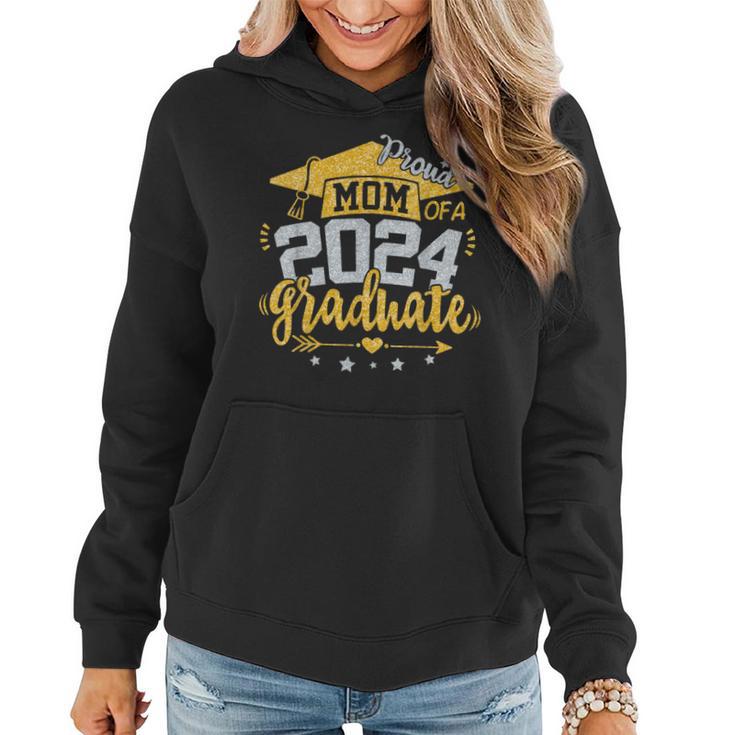 Mom Senior 2024 Proud Mom Of A Class Of 2024 Graduate Mother Women Hoodie