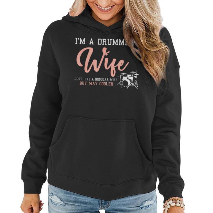 Musician Drummer Wife Idea Drums Women Hoodie