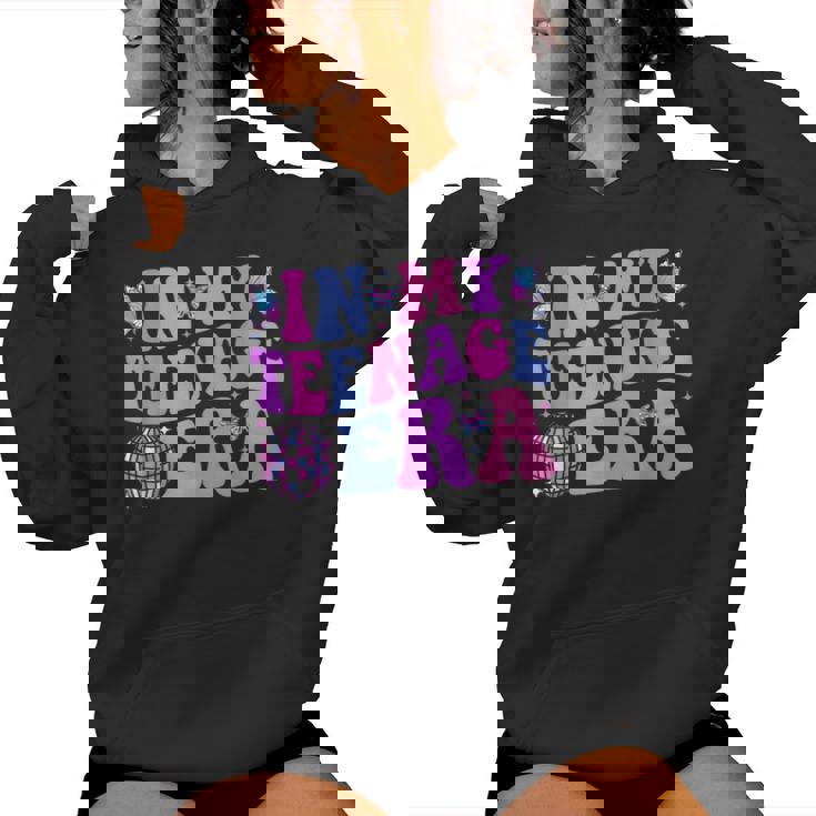 In My Nage Era Groovy Nager 13Th Birthday 13 Years Women Hoodie