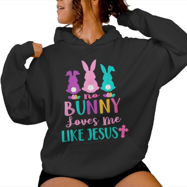 No Bunny Loves Me Like Jesus Easter Christian Religious Women Hoodie