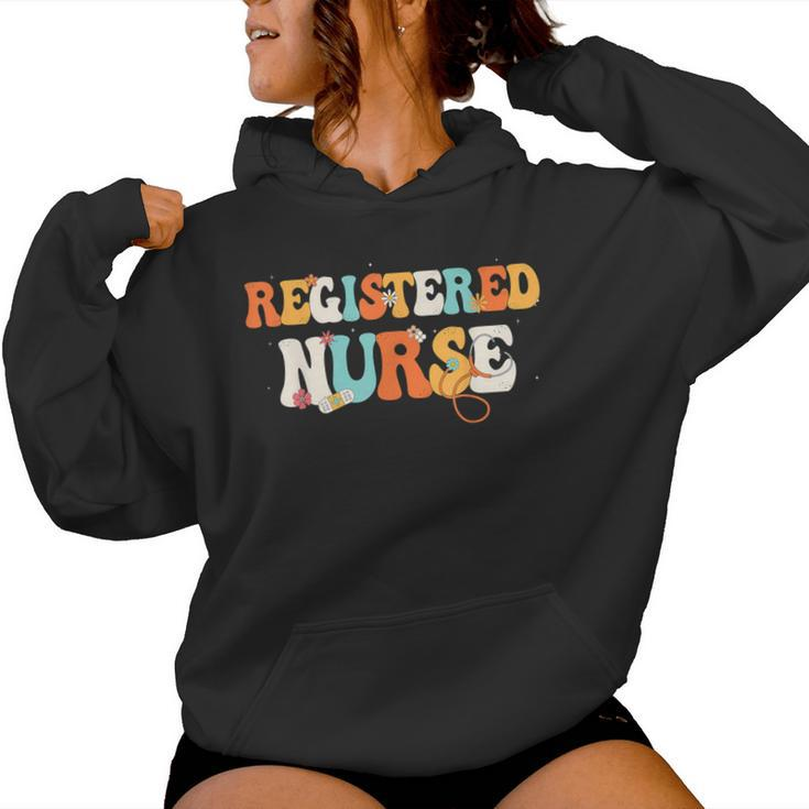 Nurses Rn Groovy Registered Nurse Registered Nurse Rn Women Hoodie