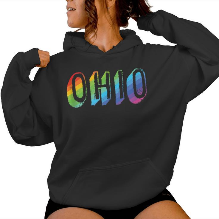 Ohio Lgbtq Pride Rainbow Pride Flag Women Hoodie