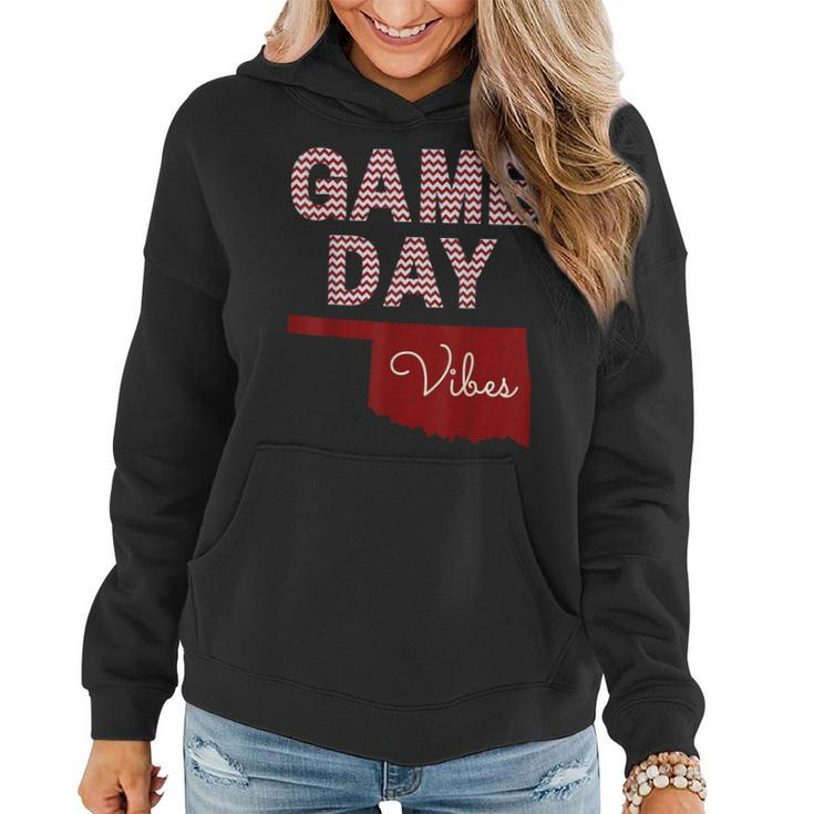 Oklahoma Football Game Day Vibes Fall Tailgate Women Hoodie