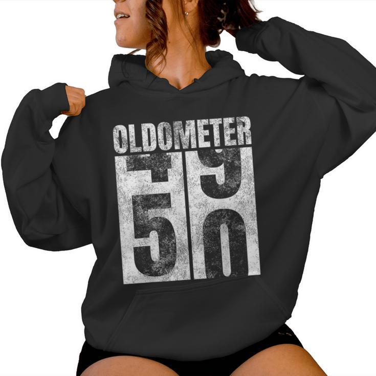 Oldometer 49-50 Yrs Old Man Woman Bday Graphic 50Th Birthday Women Hoodie