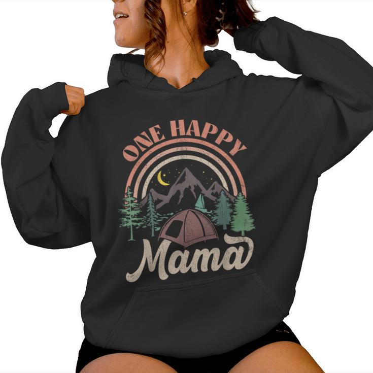 One Happy Mama Happy Camper Matching Family First Birthday Women Hoodie