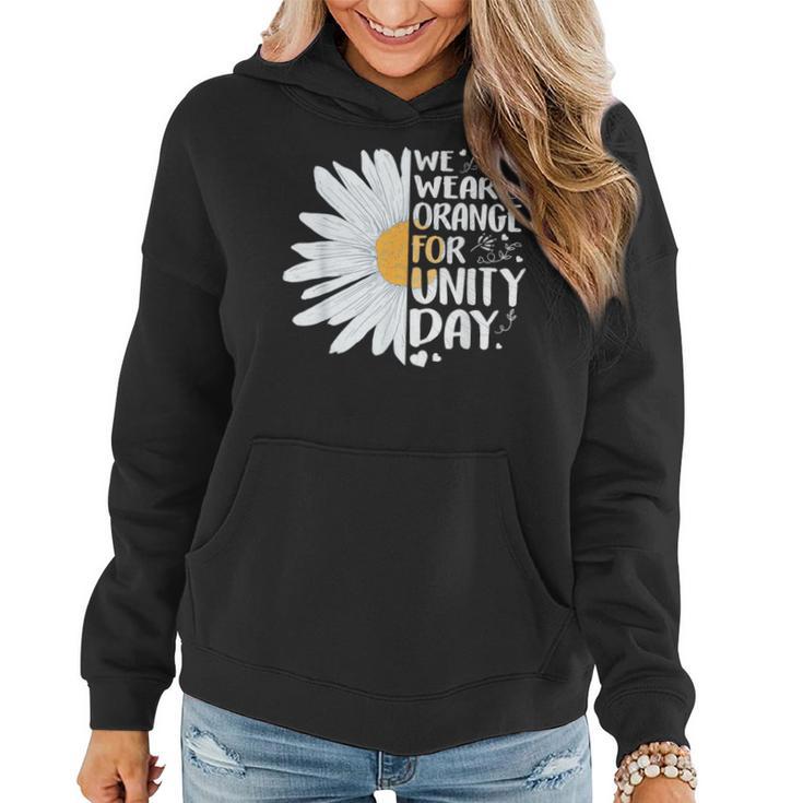 Orange Unity Day Daisy We Wear Orange For Unity Day Women Hoodie