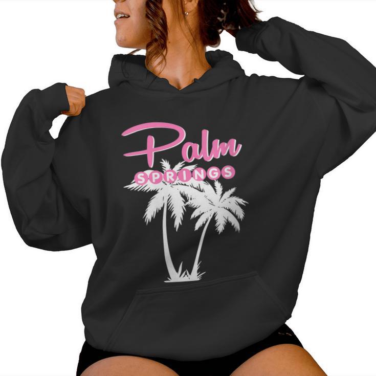 Palm Springs Retro Vintage California Palm Tree Women Hoodie