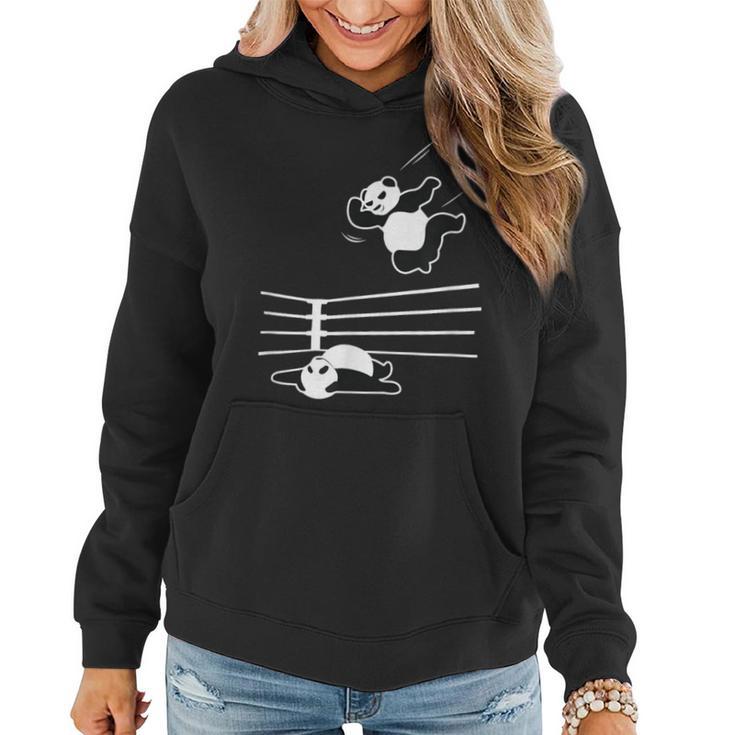 Panda Bear Wrestling  Panda Women Hoodie