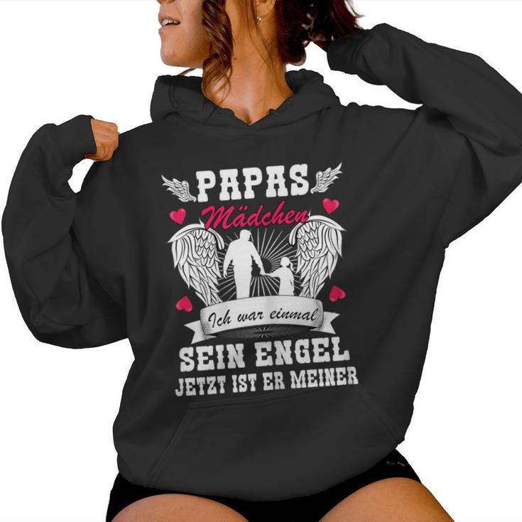 Papas Girl Ich War Einmal Sein Engel Papas Girls' Kapuzenpullover für Damen