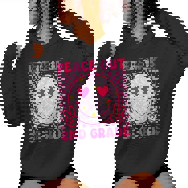 Peace Out 2Nd Grade Last Day Of School Second Grade Graduate Women Hoodie