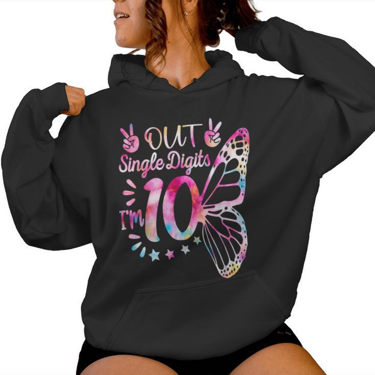 Peace Out Single Digits I'm 10Th Birthday For Girl Women Hoodie