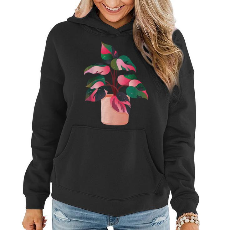 Philodendron Pink Princess Plant Lover Aroid Gardener Women Hoodie