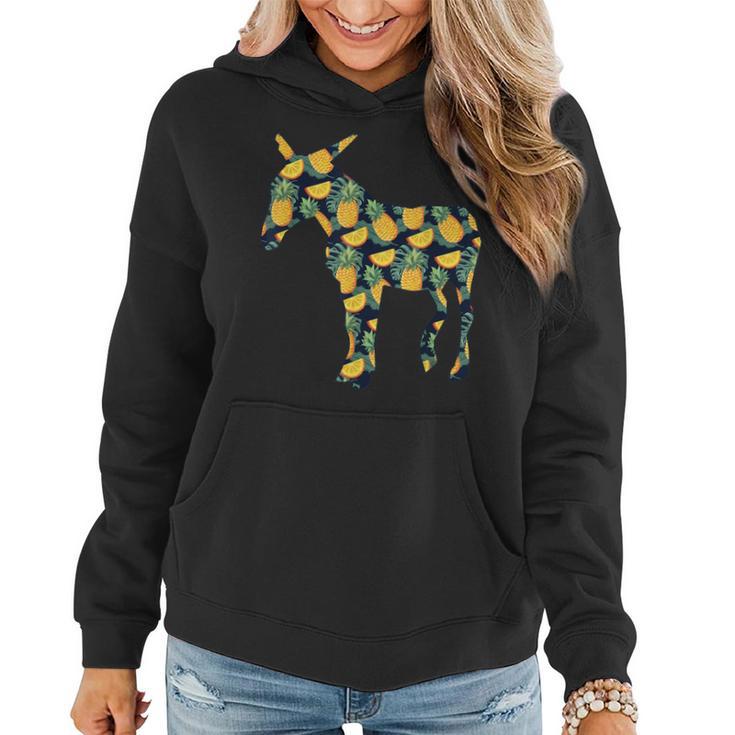 Pineapple Hawaiian Mule Print Donkey Girl Women Hoodie