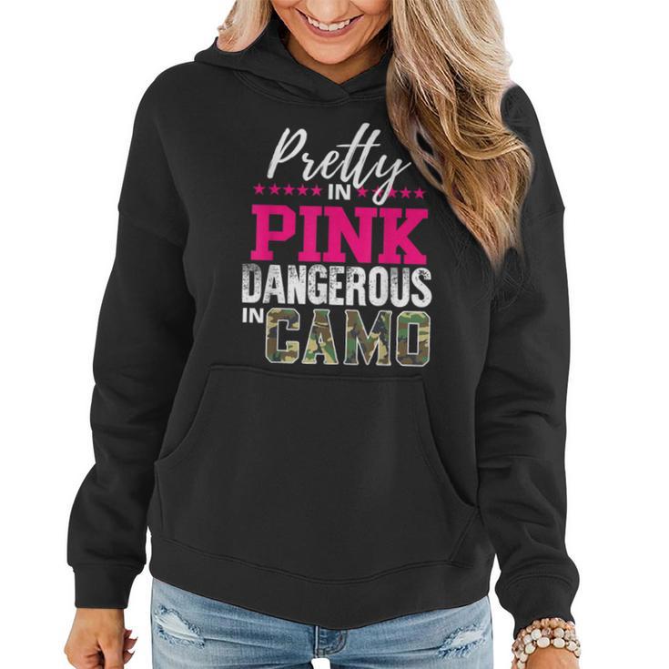 Pretty In Pink Dangerous In Camo Hunting Girl Women Hoodie