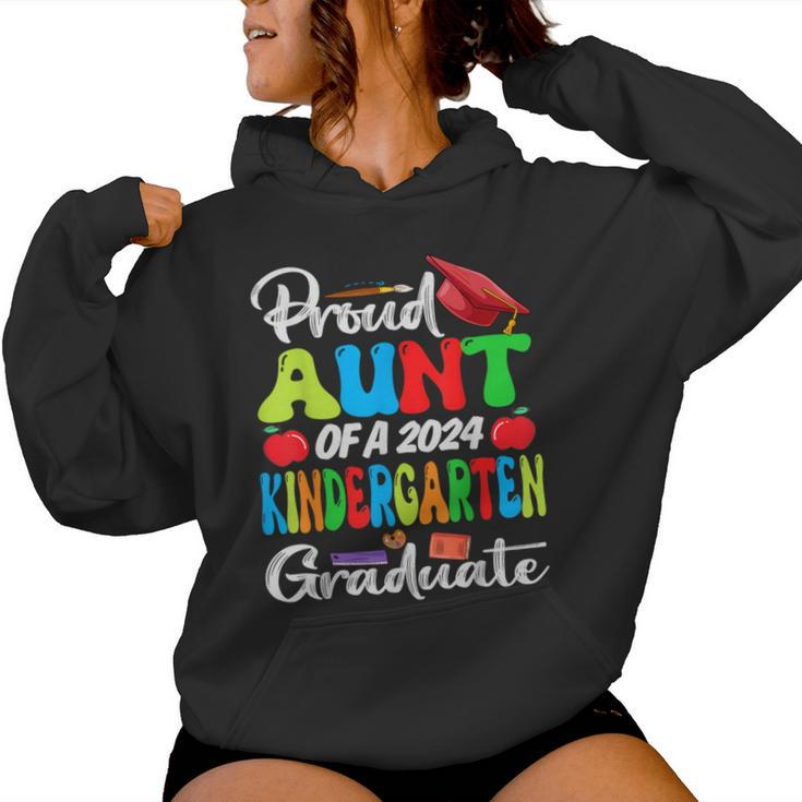 Proud Aunt Of A 2024 Kindergarten Graduate Women Hoodie