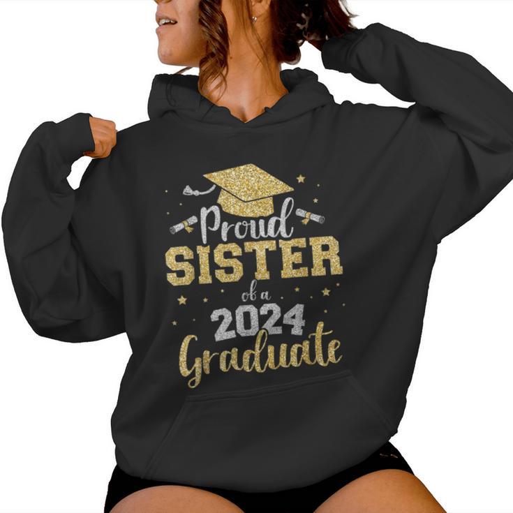 Proud Sister Of A Class Of 2024 Graduate Senior Graduation Women Hoodie