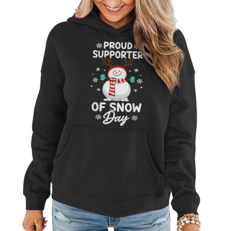 Proud Supporter Of Snow Days Teacher Merry Christmas Women Hoodie