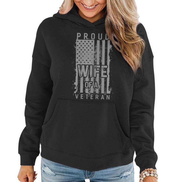 Proud Wife Of A Veteran Army Husband Soldier Women Hoodie